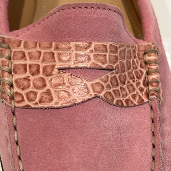 Fieramosca & Co. Pink‎ Suede/Leather Square Toe Kitten Heel Shoes Size 10 - Picture 14 of 16